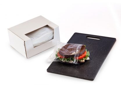 Clear Reclosable Sandwich Bags in Dispenser Box 1 mil